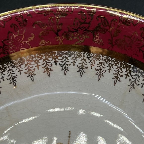 British Empire Ware Treasure O'Gold Fruit Dessert Sauce Bowl 22K Gilt Set of 4 - Picture 14 of 15